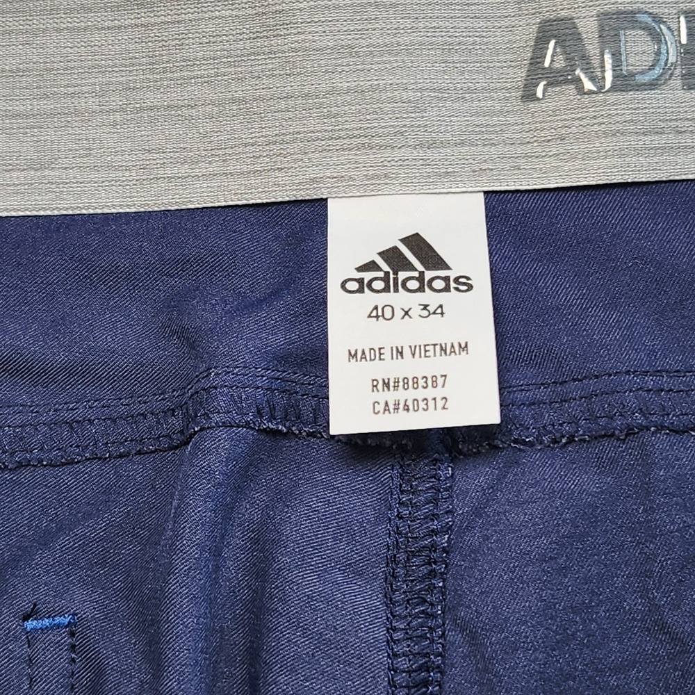 ADIDAS Ultimate365 Golf Pants Men 40 x 34‎ Blue Gray Performance Chinos NEW - Picture 3 of 7